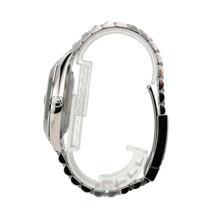 Rolex Datejust 41 Edelstahl 126300 Rhodium Römisch Jubile-Band seitliche Ansicht des Gehäuses und Armbands