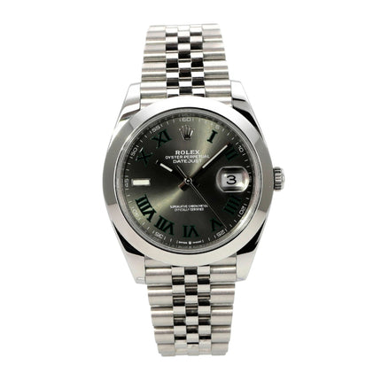 Rolex Datejust 41 Edelstahl 126300 Rhodium Römisch Jubile-Band mit Jubilé-Band und römischem Zifferblatt
