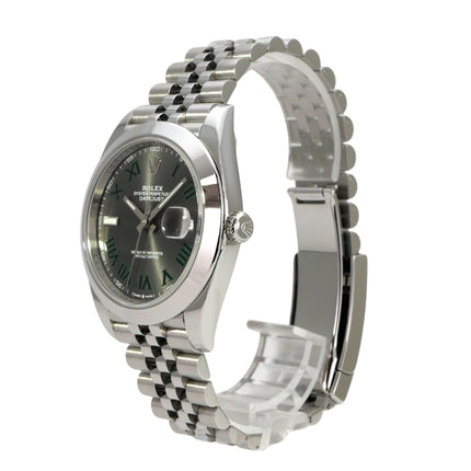 Rolex Datejust 41 Edelstahl 126300 Rhodium Römisch Jubile-Band, Luxus-Armbanduhr mit Edelstahlband