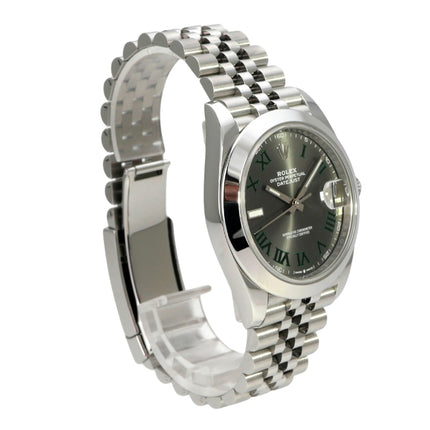 Rolex Datejust 41 Edelstahl 126300 Rhodium Römisch Jubile-Band mit Jubilé-Armband und Gehäuse aus Edelstahl