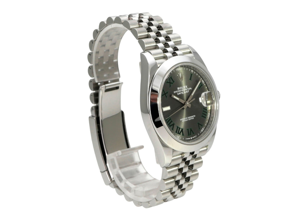 Rolex Datejust 41 Edelstahl 126300 Rhodium Römisch Jubile-Band mit Jubilé-Armband und Gehäuse aus Edelstahl