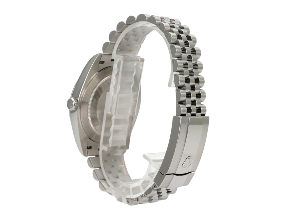 Rolex Datejust 41 Edelstahl 126300 Rhodium Römisch Jubile-Band, Edelstahlarmband und Gehäuseansicht