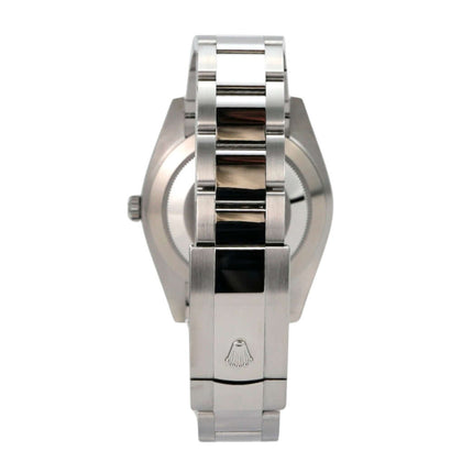 Rolex Datejust 41 Edelstahl 126300 Schwarz mit Oyster Edelstahlband von hinten