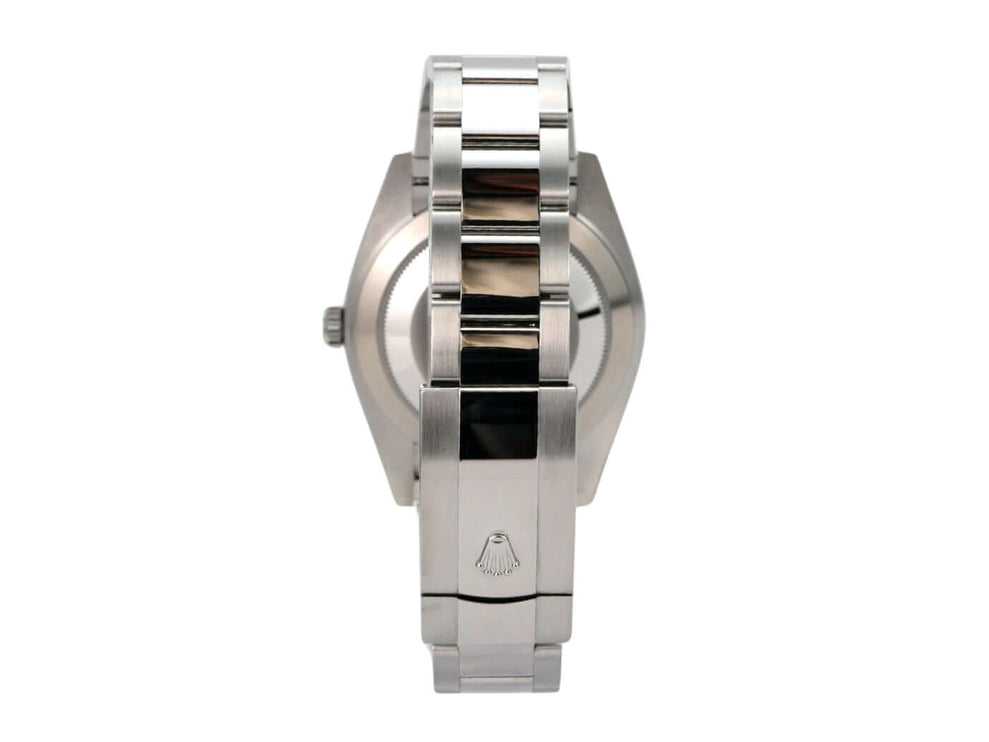 Rolex Datejust 41 Edelstahl 126300 Schwarz mit Oyster Edelstahlband von hinten