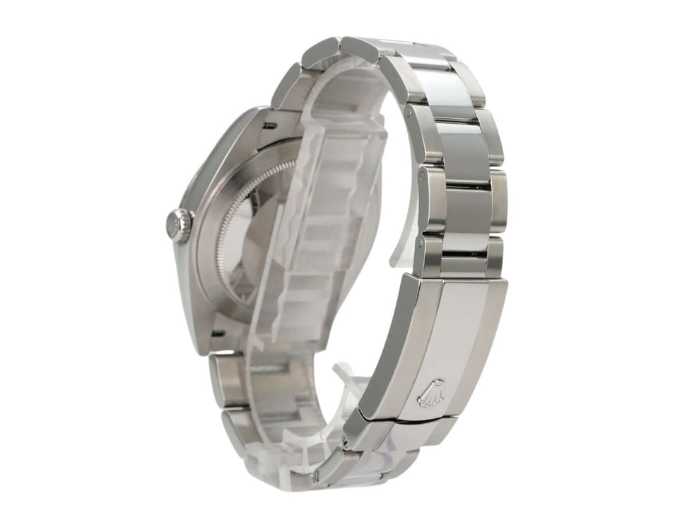 Rolex Datejust 41 Edelstahl 126300 Schwarz Oyster-Band mit poliertem und satiniertem Edelstahlarmband.