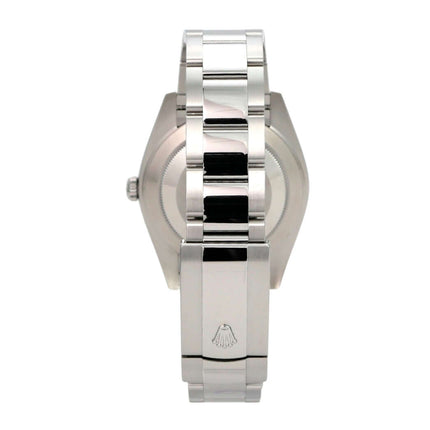 Rolex Datejust 41 Edelstahl 126300 Silber, Rückansicht mit Oysterband und Edelstahlgehäuse