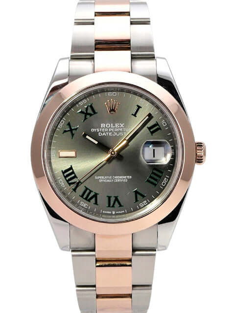 Rolex Datejust 41 Edelstahl Everose-Gold 126301 Slate Römisch mit schiefergrauem Zifferblatt und Oyster-Armband