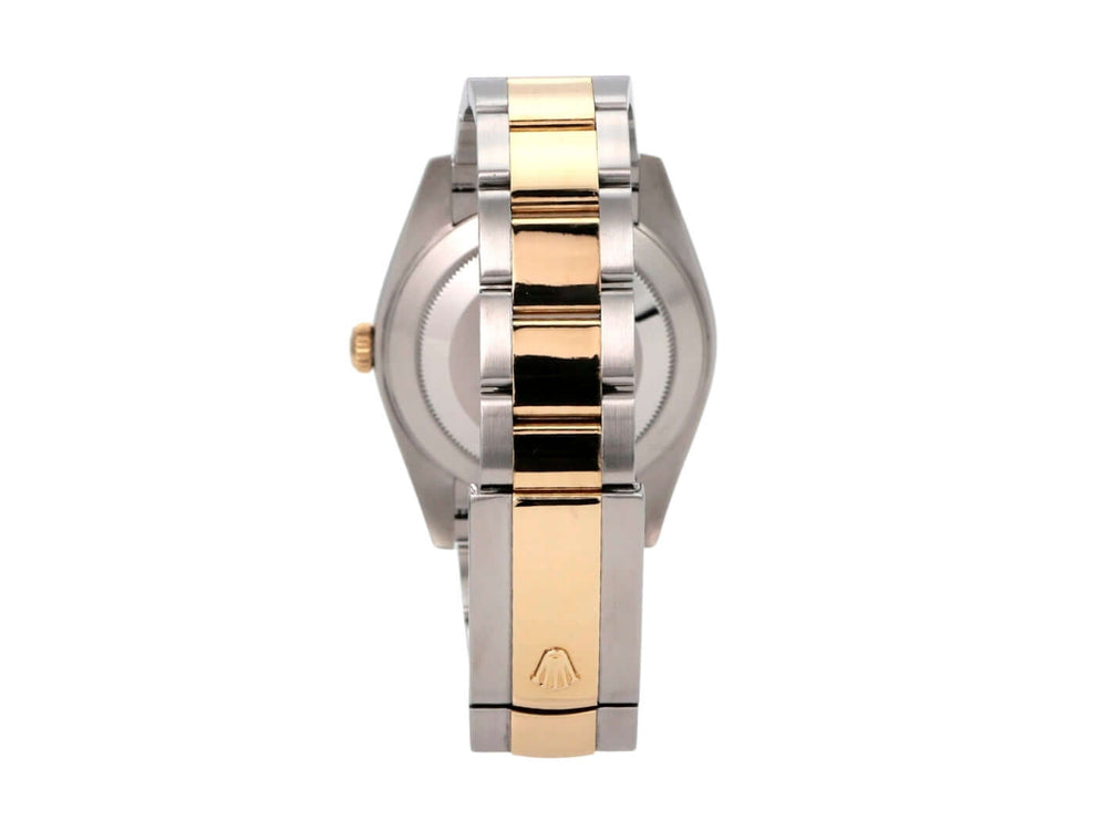Rolex Datejust 41 Edelstahl Gelbgold 126303 Schwarz, Rückansicht mit Oyster-Armband