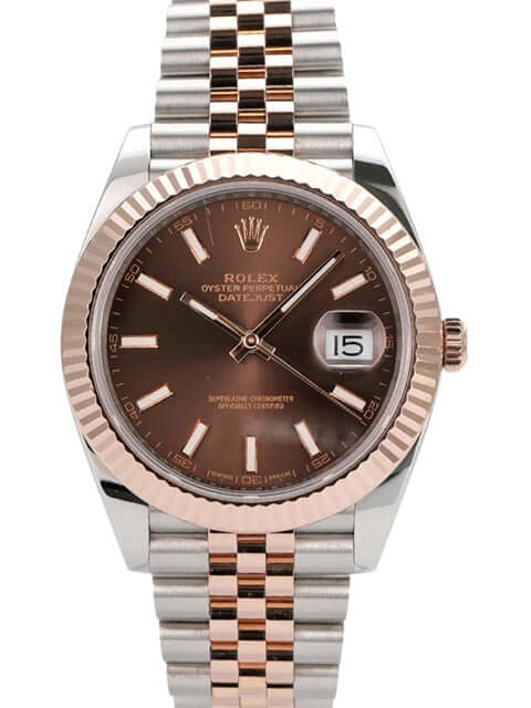 Rolex Datejust 41 Stainless Steel Everose Gold 126331 Chocolate