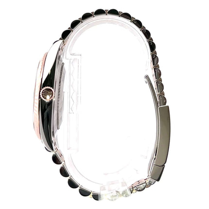 Seitenansicht Rolex Datejust 41 Edelstahl Everose-Gold 126331 mit Jubile-Band in Choco.