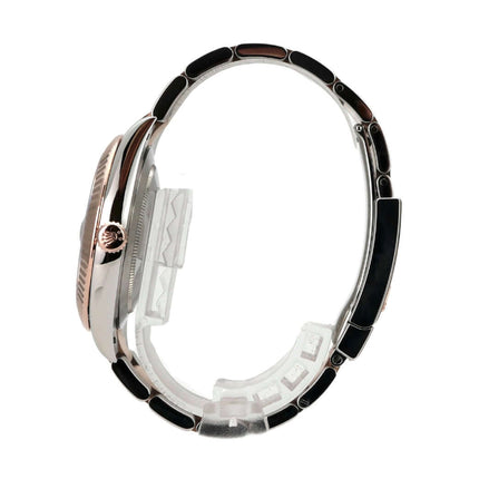 Rolex Datejust 41 Edelstahl Everose-Gold 126331 Slate Römisch seitliche Ansicht des Armbands mit Faltschließe