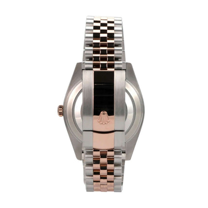 Rolex Datejust 41 Edelstahl Everose-Gold 126331 mit Jubile-Band in polierter und satinierter Ausführung.