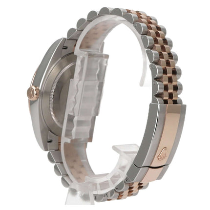 Rolex Datejust 41 Edelstahl Everose-Gold 126331 Slate Römisch Jubile-Band mit 18-kt-Everose-Gold-Armband
