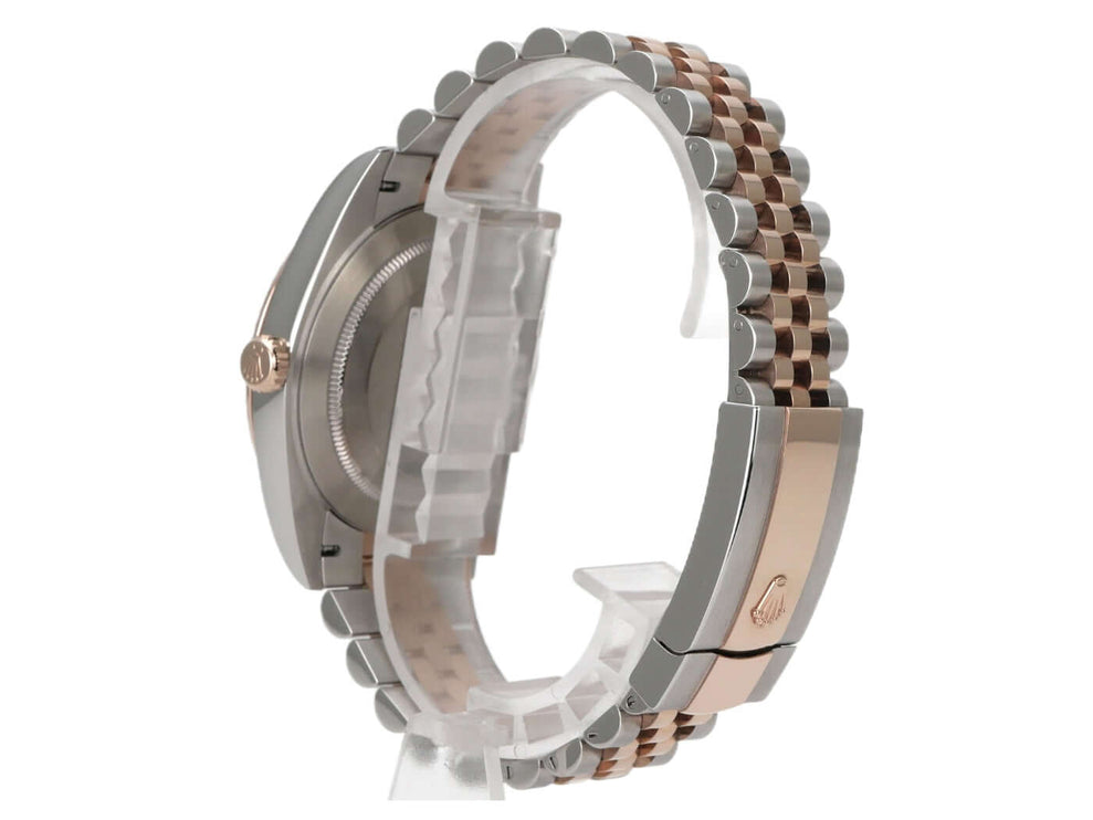 Rolex Datejust 41 Edelstahl Everose-Gold 126331 Slate Römisch Jubile-Band mit 18-kt-Everose-Gold-Armband