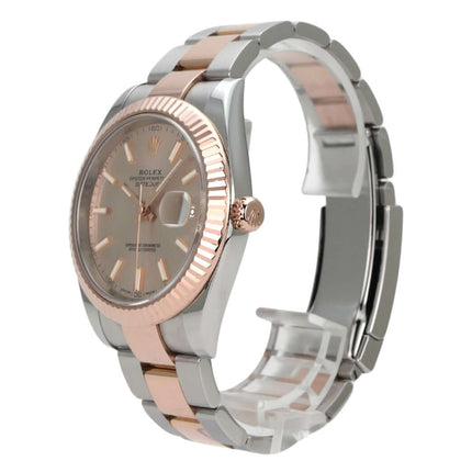 Rolex Datejust 41 Edelstahl Everose-Gold 126331 Sundust Uhr mit Sundust-Zifferblatt und Everose-Gold-Lünette