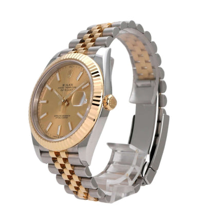 Rolex Datejust 41 Edelstahl Gelbgold 126333 mit Champagner Zifferblatt und Jubile-Armband