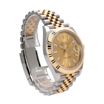 Rolex Datejust 41 Edelstahl Gelbgold 126333 mit Champagner Zifferblatt und Jubile Armband