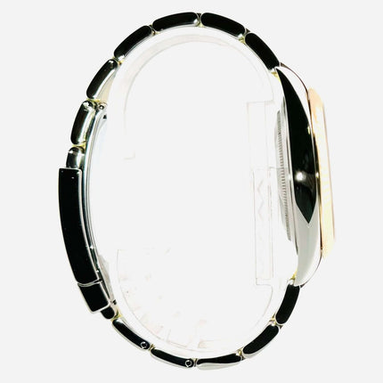 Rolex Datejust 41 Edelstahl Gelbgold 126333 seitliche Ansicht des Oyster Armbands aus Edelstahl und Gelbgold, poliert und satiniert