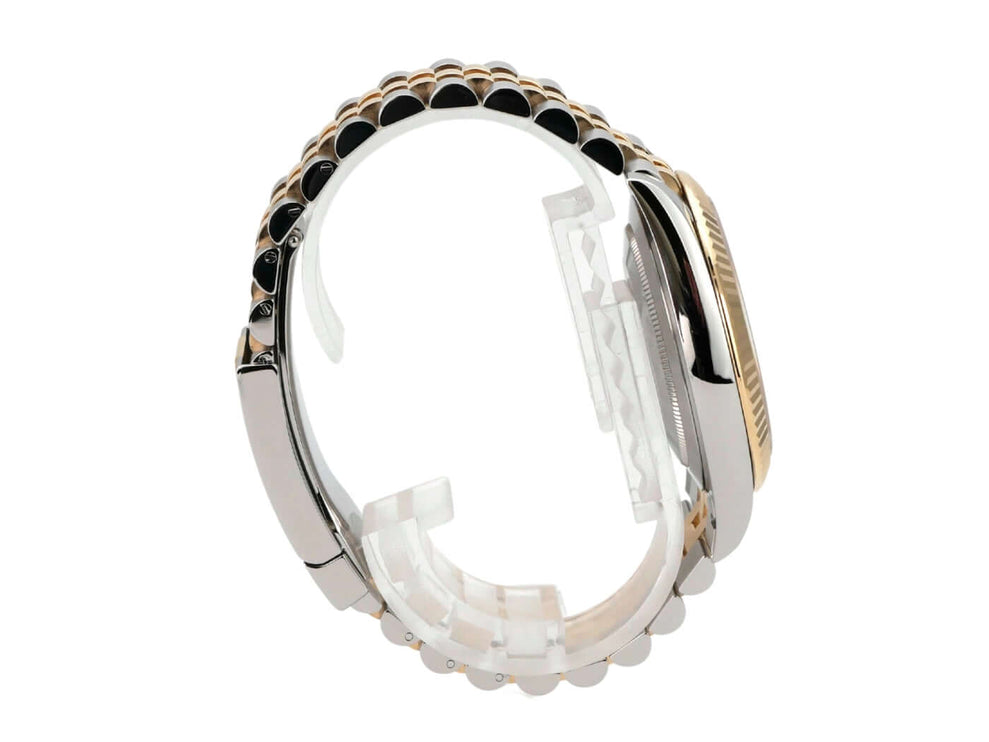 Rolex Datejust 41 Edelstahl Gelbgold 126333 Schwarz Jubile-Band, Seitenansicht des Jubile-Armbands in Edelstahl und Gelbgold.