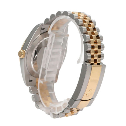 Rolex Datejust 41 Edelstahl Gelbgold 126333 Schwarz Jubile-Band Armbandansicht mit Edelstahl und 18 kt Gelbgold.