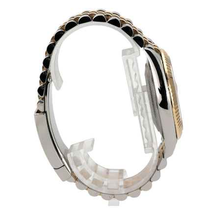 Rolex Datejust 41 Edelstahl Gelbgold 126333 Silber Jubile-Band seitliche Ansicht des Armbands