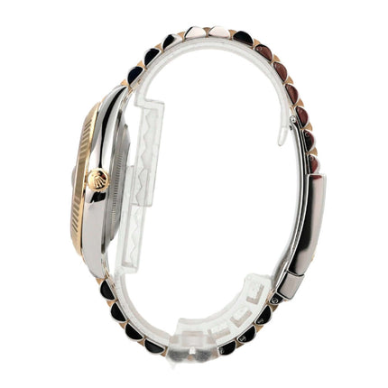 Rolex Datejust 41 Edelstahl Gelbgold 126333 Slate Jubile-Band seitliche Ansicht mit Jubile-Armband