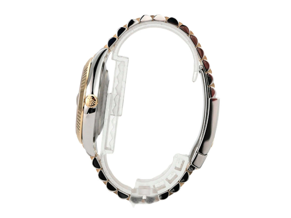 Rolex Datejust 41 Edelstahl Gelbgold 126333 Slate Jubile-Band seitliche Ansicht mit Jubile-Armband