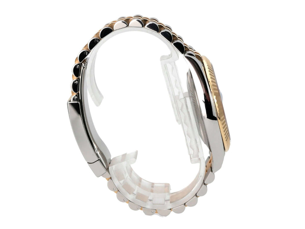 Rolex Datejust 41 Edelstahl Gelbgold 126333 Slate Jubile-Band seitliche Ansicht des Armbands und Gehäuses.