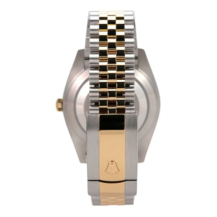 Rolex Datejust 41 Edelstahl Gelbgold 126333 Slate Jubile-Band Ansicht von hinten mit Jubile-Armband.