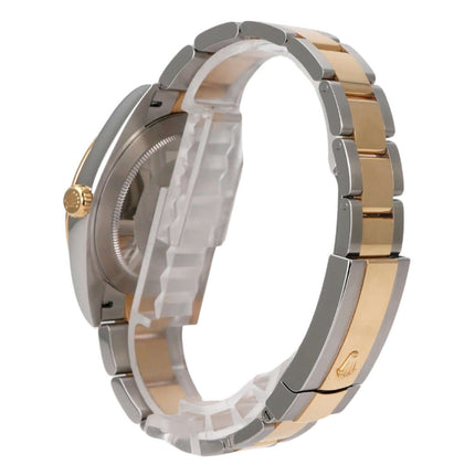 Rolex Datejust 41 Edelstahl Gelbgold 126333 Weiß seitliche Ansicht des Armbands aus Edelstahl und Gelbgold
