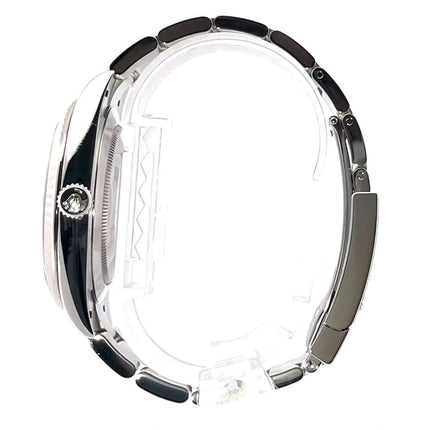 Rolex Datejust 41 Edelstahl Weißgold 126334 Blau Seitenansicht Uhrgehäuse und Armband