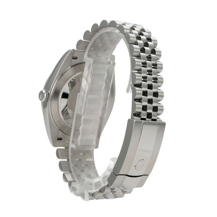 Rolex Datejust 41 Edelstahl Weißgold 126334 Blau Dia Jubile-Band Detailansicht Armband und Gehäuse