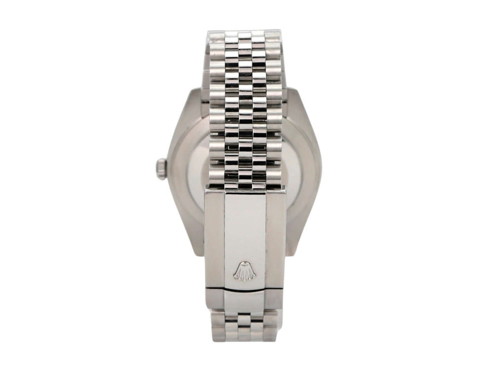 Rolex Datejust 41 Edelstahl Weißgold 126334 Blau Jubile-Band, Gehäuseansicht mit Jubilé-Armband