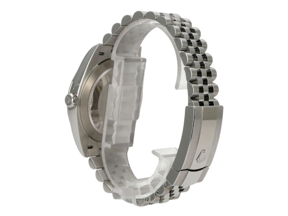 Rolex Datejust 41 Oystersteel Weißgold 126334 Blau Römisch Jubile-Band Armbandansicht von der Seite