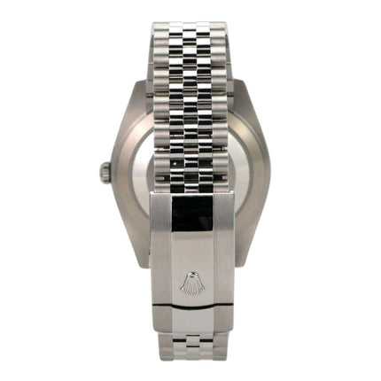 Rolex Datejust 41 Oystersteel Weißgold 126334 Blau Römisch Jubile-Band Rückseite mit Jubile-Armband und Logo