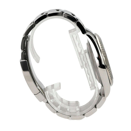 Rolex Datejust 41 Edelstahl Weißgold 126334 Blau Römisch Armband aus Edelstahl und Weißgold, detailreiche Ansicht.