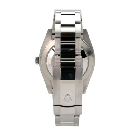 Rolex Datejust 41 Edelstahl Weißgold 126334 Mint Green Armband und Gehäuse von hinten