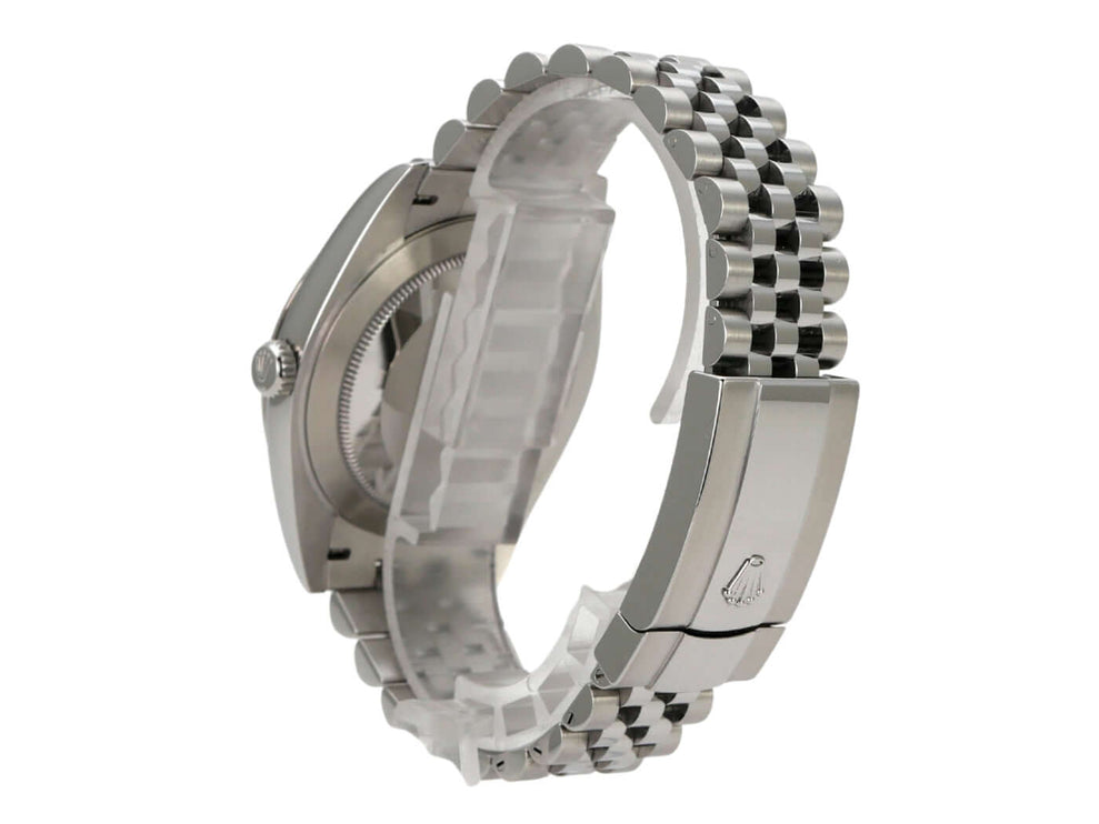 Rolex Datejust 41 Edelstahl Weißgold 126334 Mint Green Jubile-Band mit poliertem Edelstahlarmband