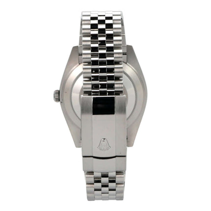 Rolex Datejust 41 Edelstahl Weißgold 126334 Mint Green Jubile-Band mit Edelstahl-Jubile-Armband.