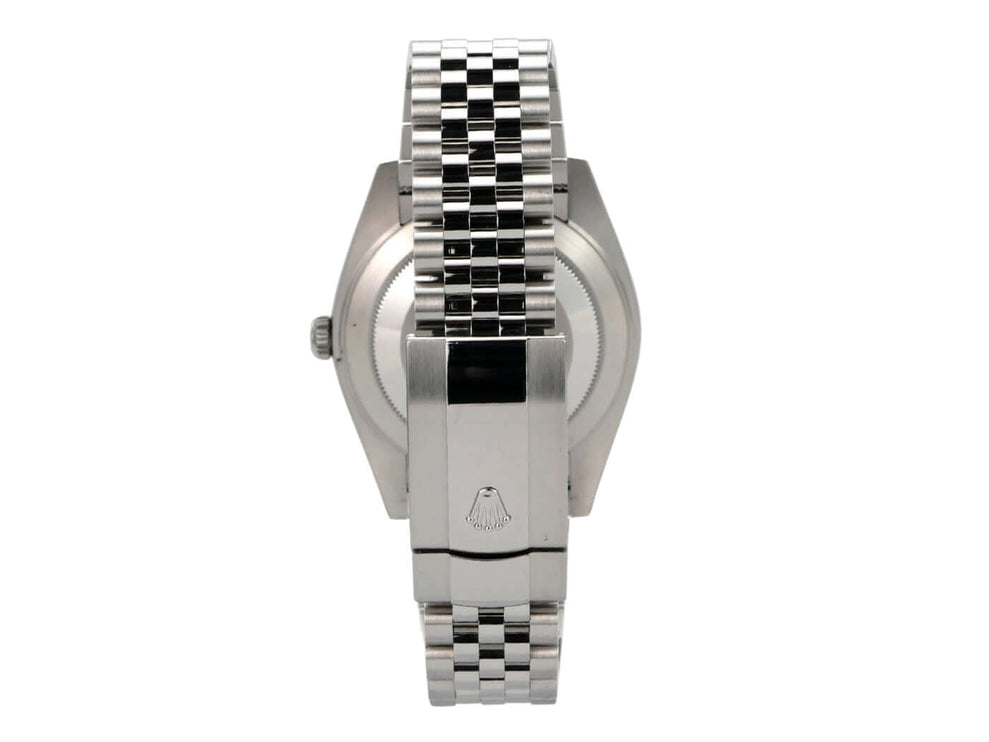 Rolex Datejust 41 Edelstahl Weißgold 126334 Mint Green Jubile-Band mit Edelstahl-Jubile-Armband.