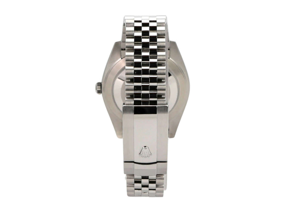 Rolex Datejust 41 Edelstahl Weißgold 126334 Mint Green Riffelmuster Jubile - Detailansicht des Jubile-Armbands