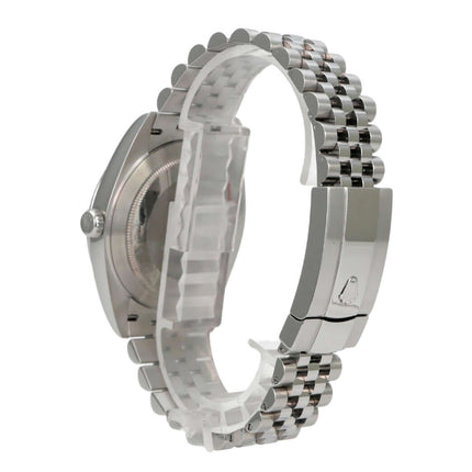 Rolex Datejust 41 Edelstahl Weißgold 126334 Rhodium Jubile-Band, Rückansicht mit Jubilé-Armband
