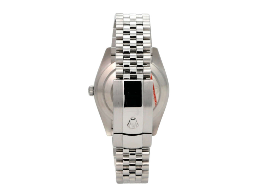 Rolex Datejust 41 Edelstahl Weißgold 126334 Rhodium Jubile-Band, Rückansicht mit Faltschließe