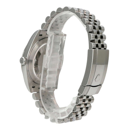 Rolex Datejust 41 Edelstahl Weißgold 126334 Rhodium Jubile-Band, Rückansicht mit Jubilé-Armband