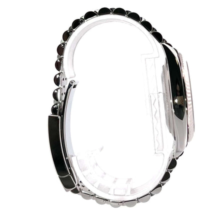 Rolex Datejust 41 Edelstahl Weißgold 126334 Seitenansicht des Jubile-Bands mit Faltschließe