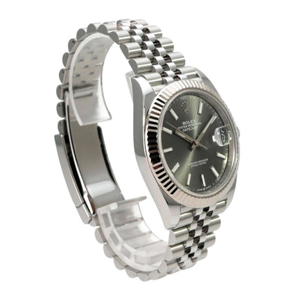 Rolex Datejust 41 Edelstahl Weißgold 126334 Rhodium Jubile-Band – elegante Luxusuhr mit Jubilé-Band