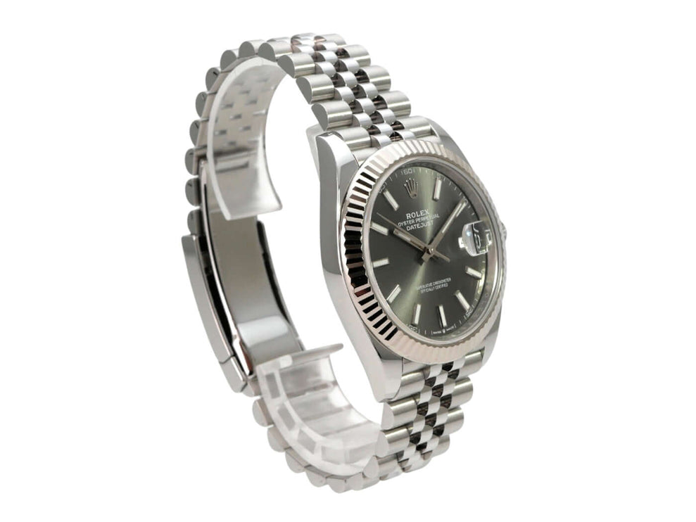 Rolex Datejust 41 Edelstahl Weißgold 126334 Rhodium Jubile-Band – elegante Luxusuhr mit Jubilé-Band