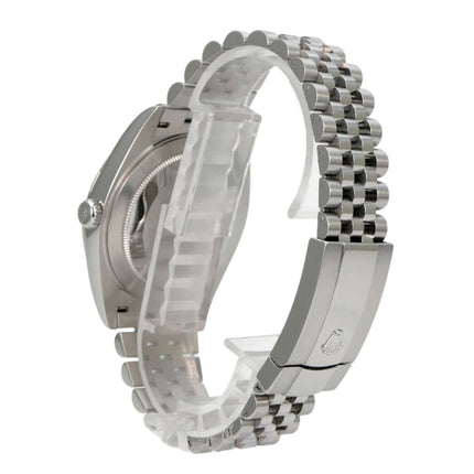 Rolex Datejust 41 Edelstahl Weißgold 126334 Rhodium Jubile-Band mit Edelstahlgehäuse und Jubilé Armband