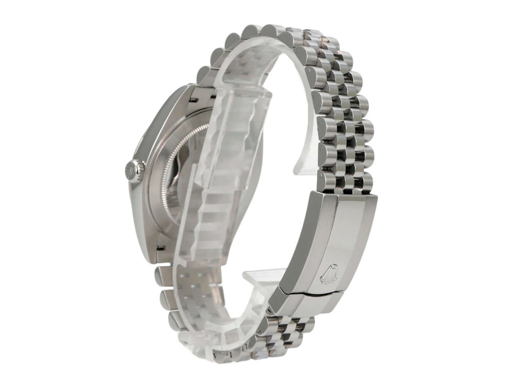 Rolex Datejust 41 Edelstahl Weißgold 126334 Rhodium Jubile-Band mit Edelstahlgehäuse und Jubilé Armband