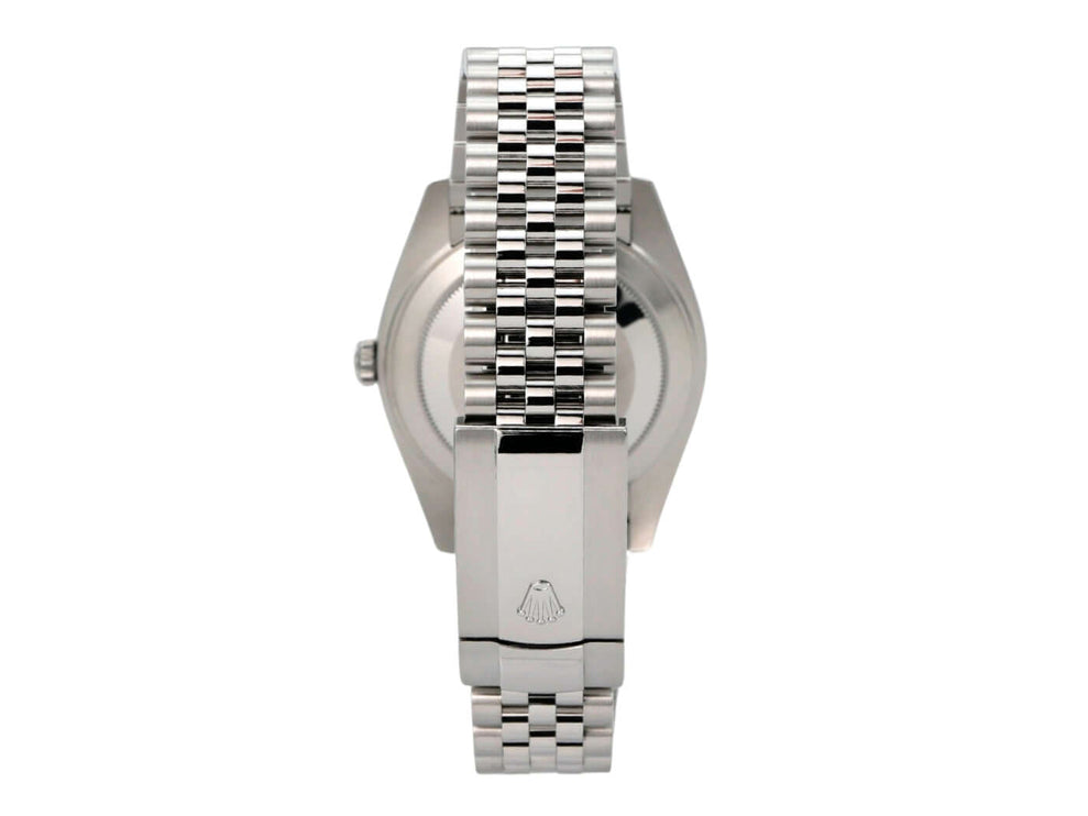 Rolex Datejust 41 Edelstahl Weißgold 126334 Rhodium Jubile-Band, Rolex-Uhr mit Jubilé-Band und Faltschließe